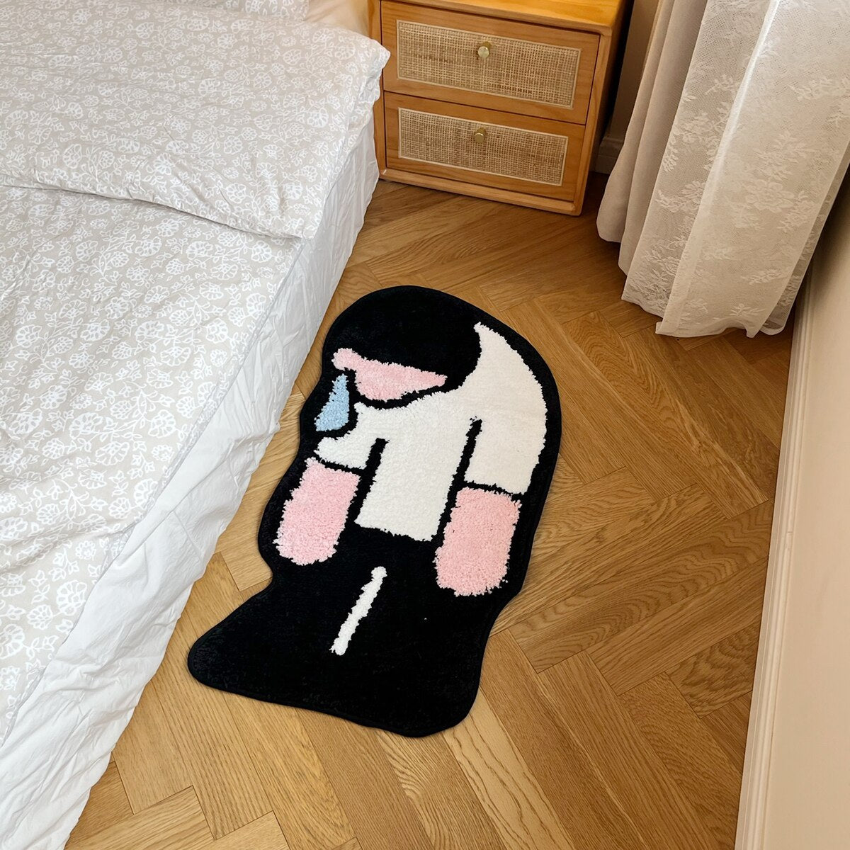 Depressed Man Fluffy Tufted Carpet - My Store