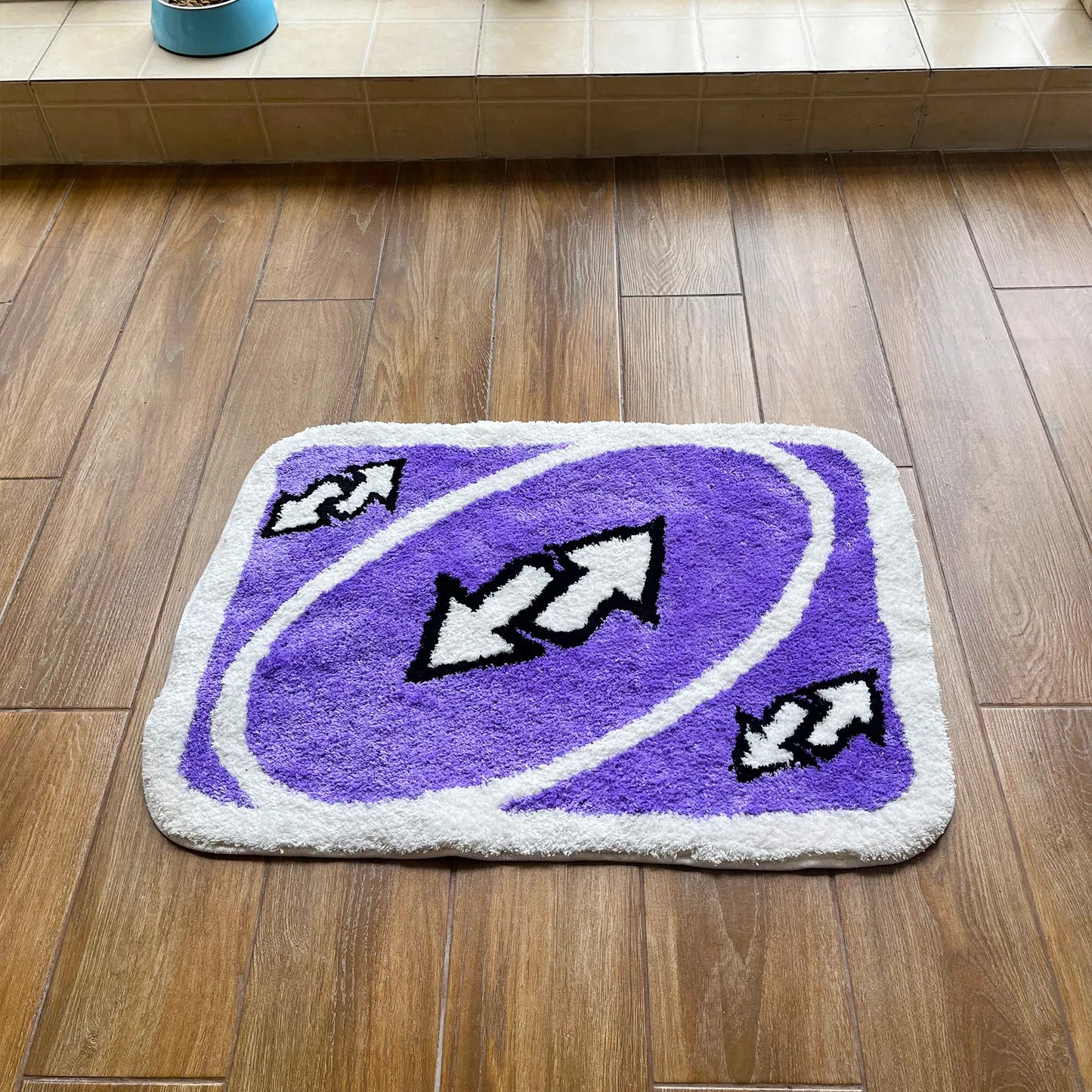 Uno Reverse Card Fluffy Tufted Carpet (Purple) - My Store