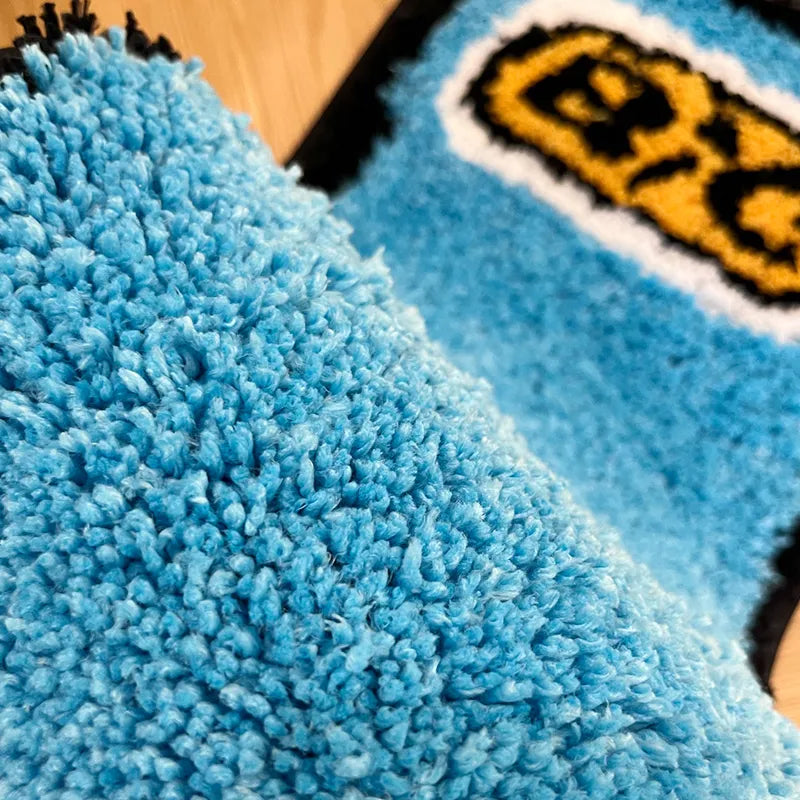 Blue Lighter Fluffy Tufted Carpet - My Store