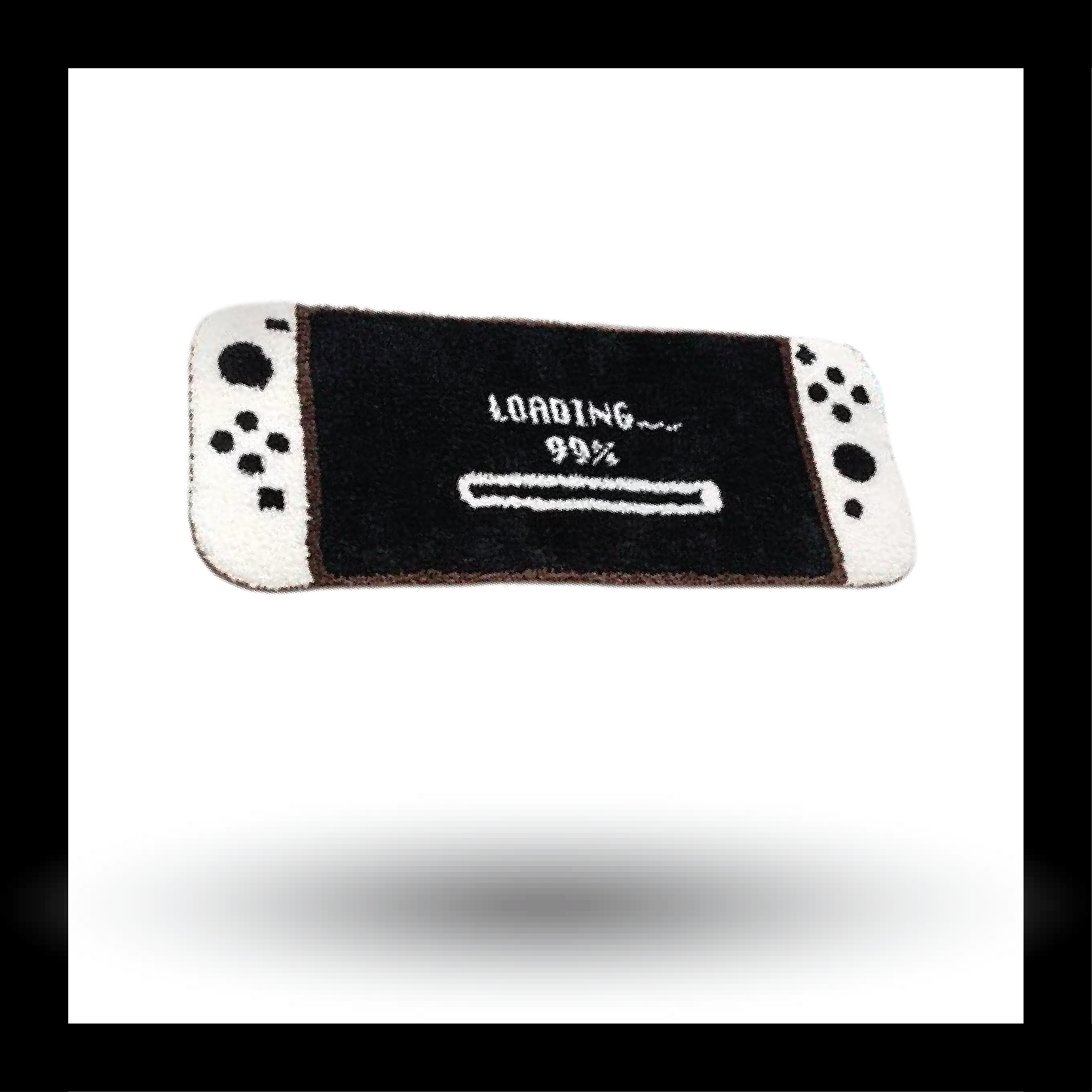 Nintendo Switch Fluffy Tufted Carpet (Black) - My Store