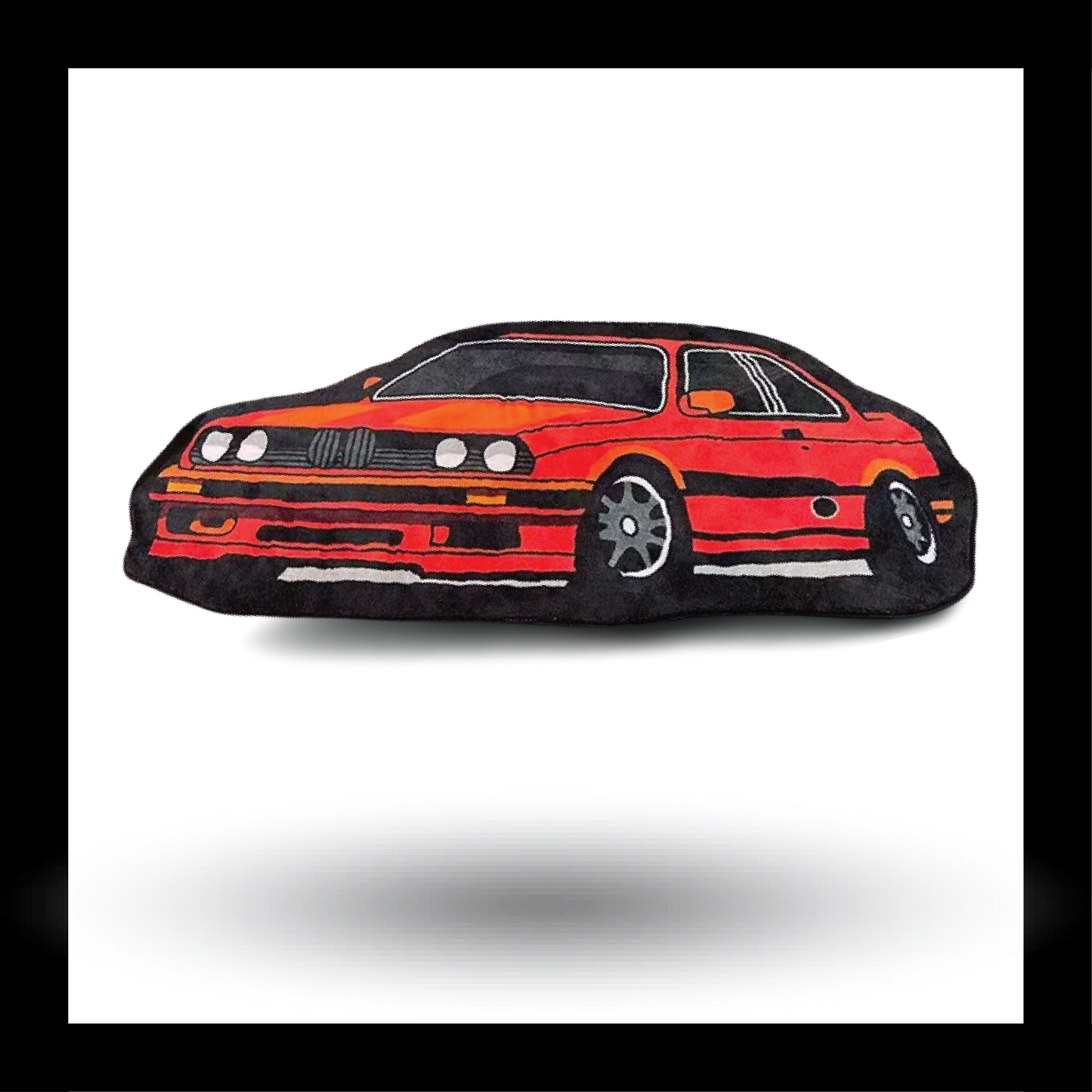 Racing Car Fluffy Tufted Carpet (Red) - My Store