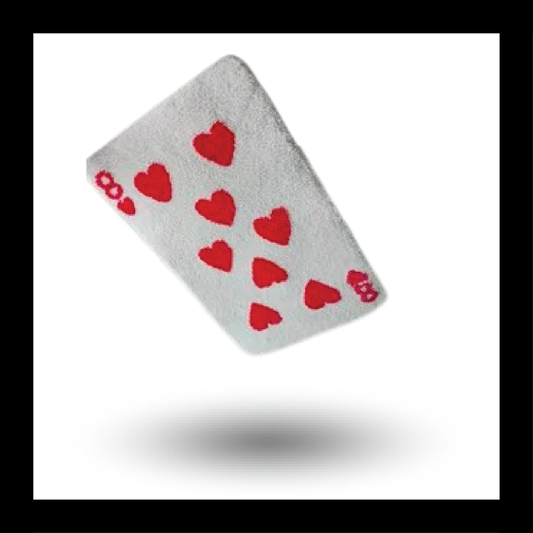 Love Poker Card Fluffy Tufted Carpet (Red) - My Store