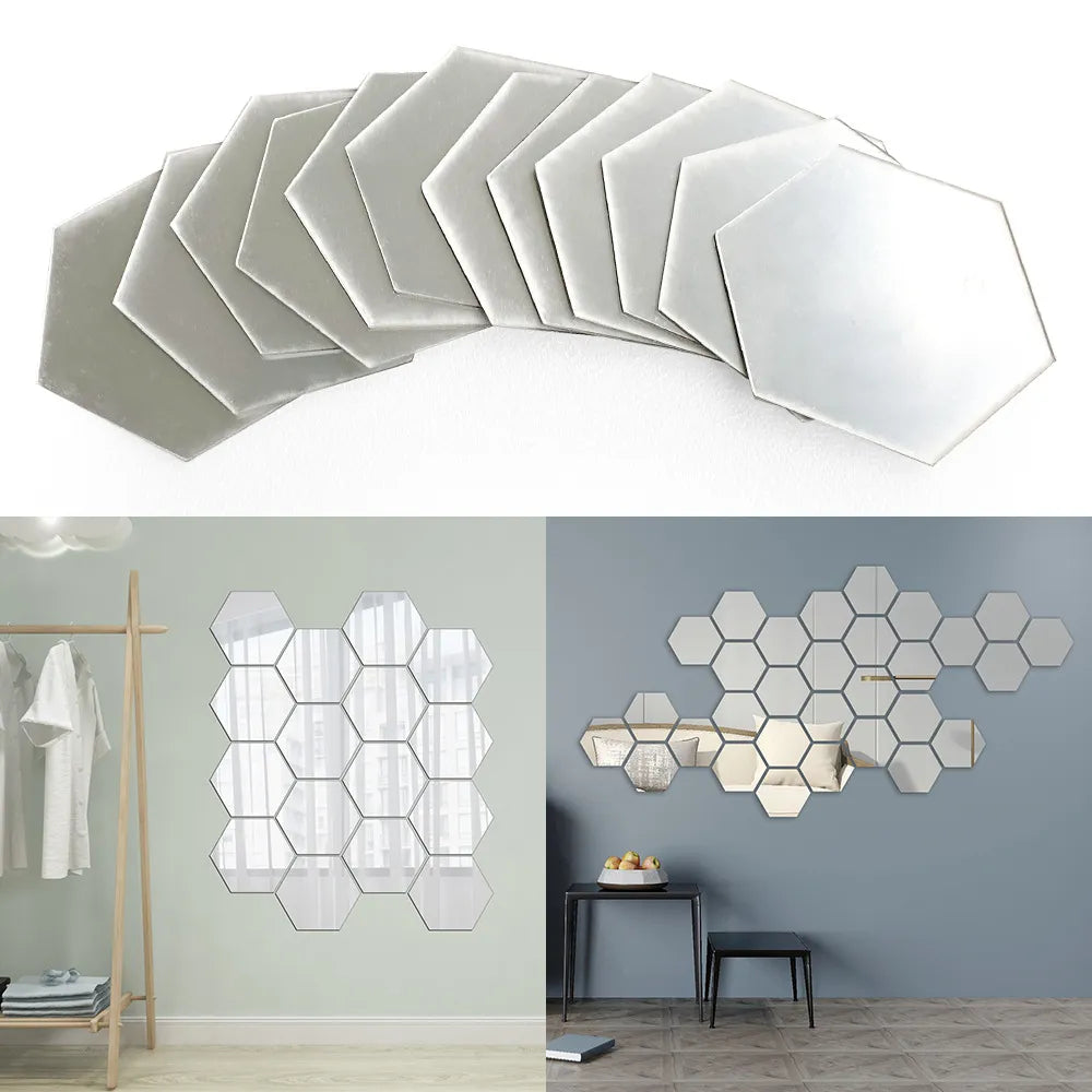 Hexagon Mirrors (12PCs) - My Store