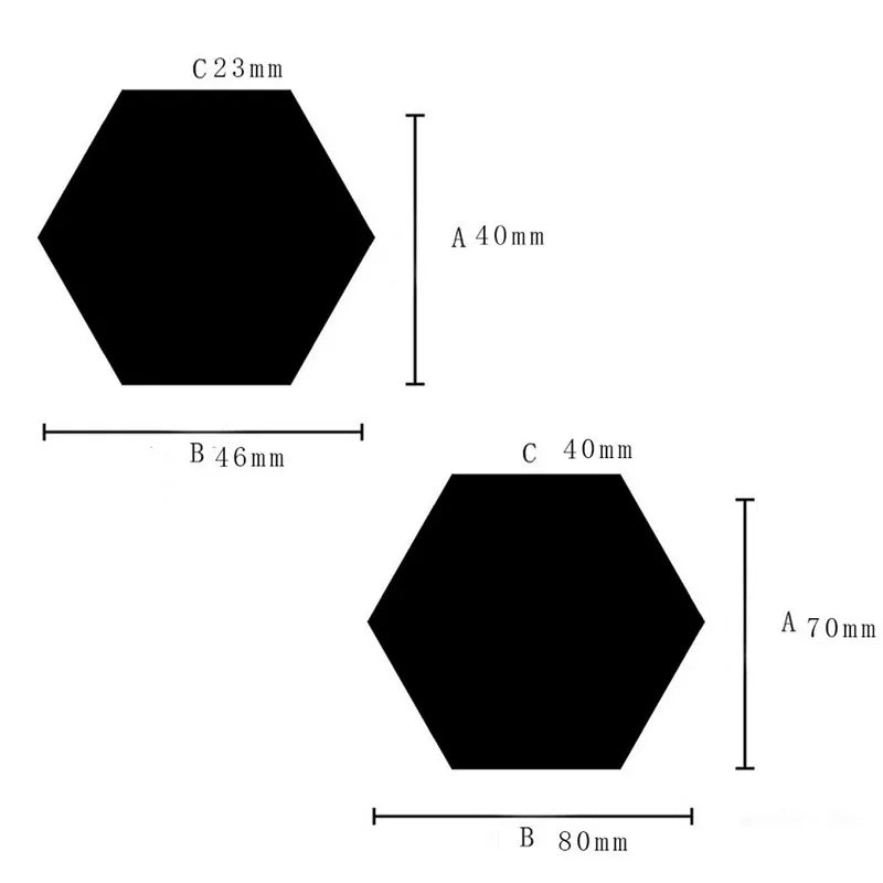 Hexagon Mirrors (12PCs) - My Store
