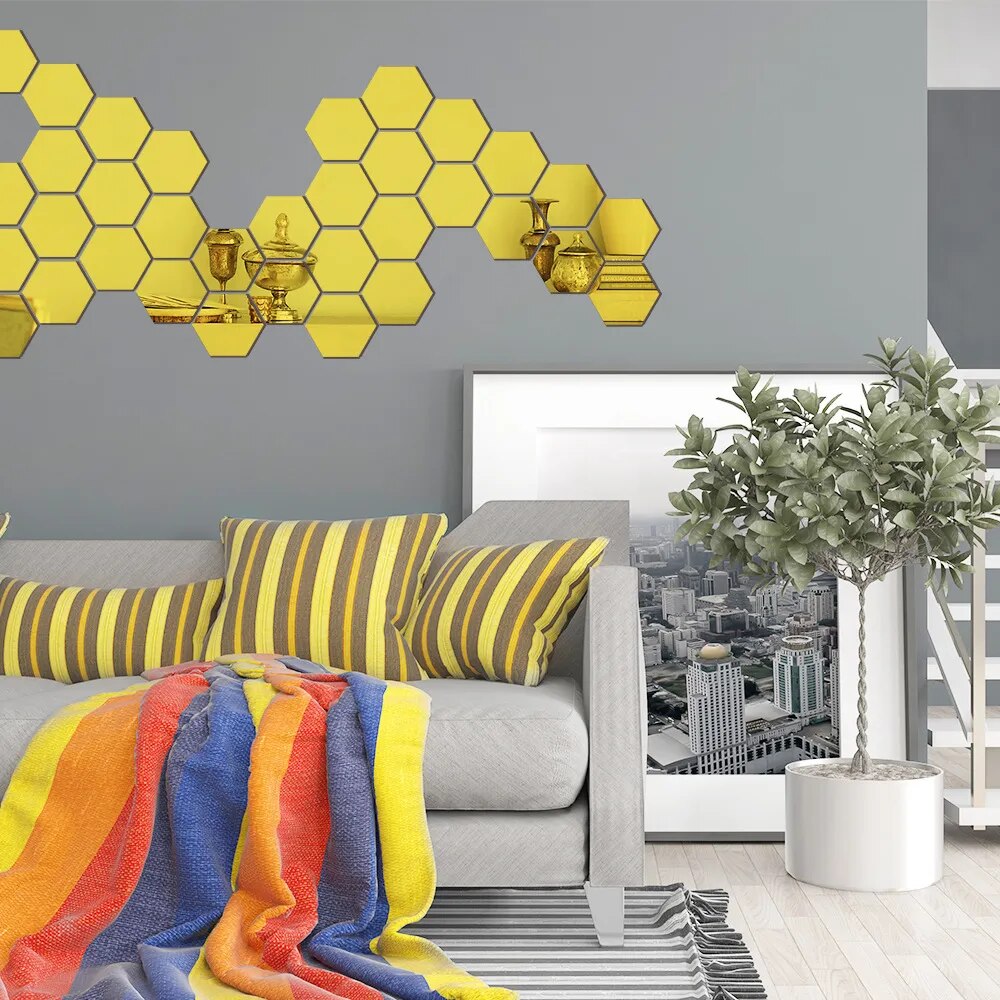 Hexagon Mirrors (12PCs) - My Store