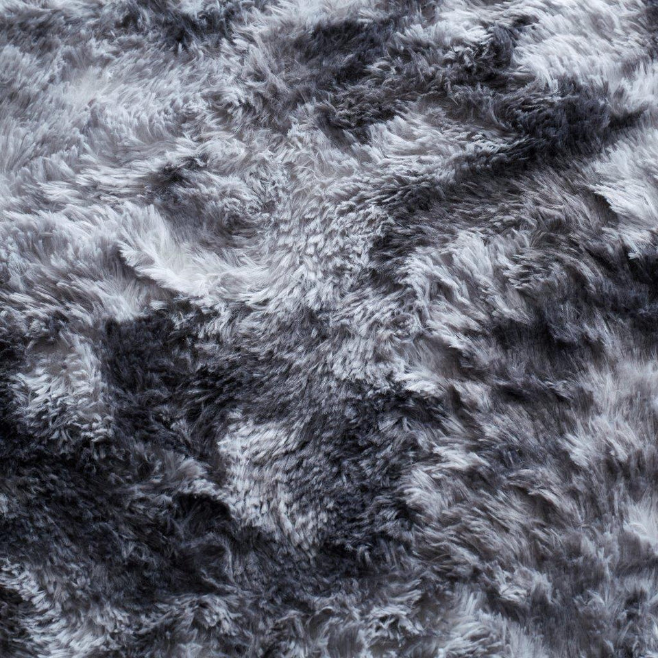 Grey Tie Dye Plush Carpet