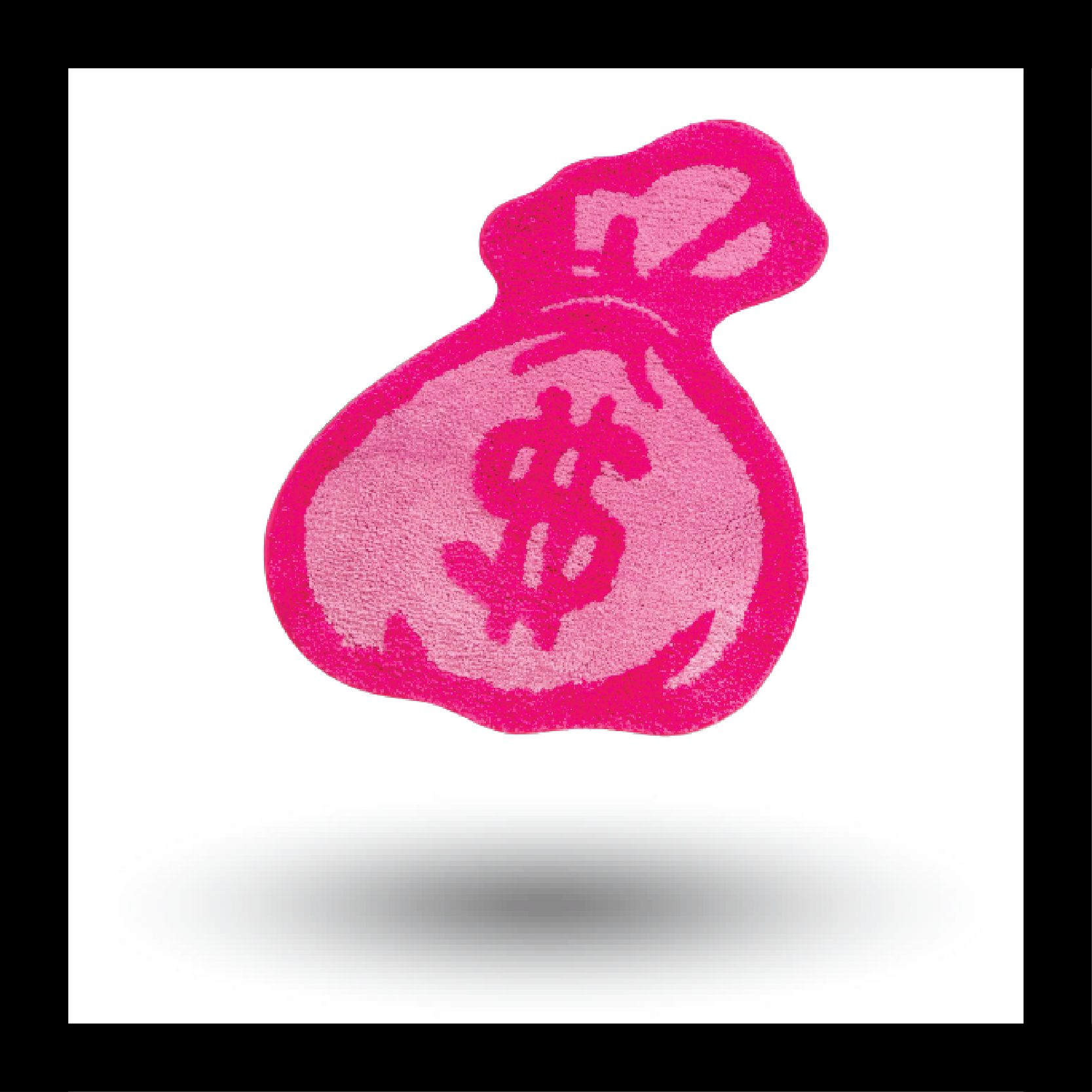Money Bag Fluffy Tufted Carpet (Pink) - My Store