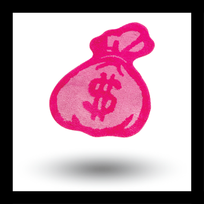 Money Bag Fluffy Tufted Carpet (Pink) - My Store