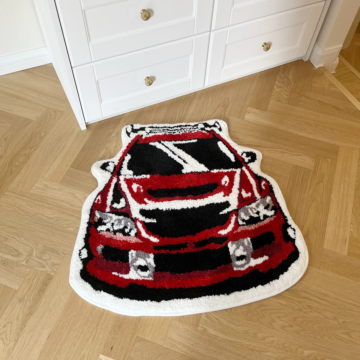 Racing Car Red Tufted Carpet
