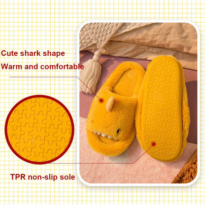 Green Shark Attack Fuzzy Slippers - My Store