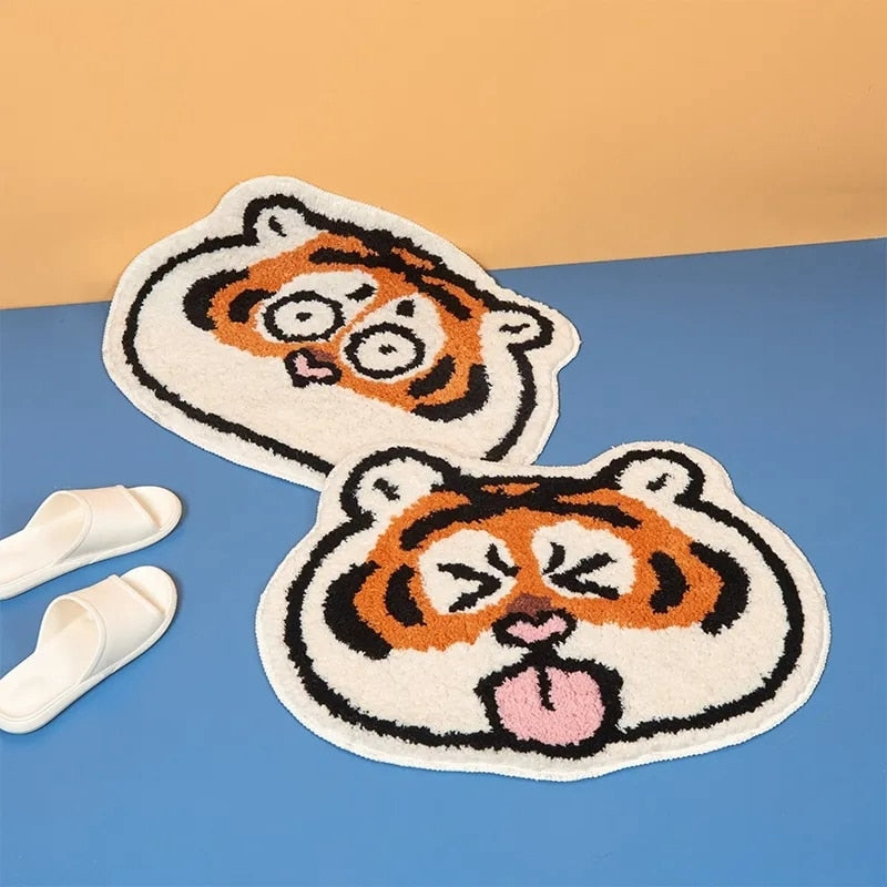 Tiger Face Thick Plush Carpet - My Store
