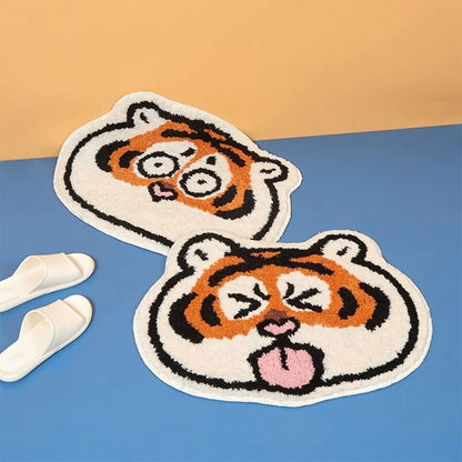 Tiger Face Thick Plush Carpet - My Store