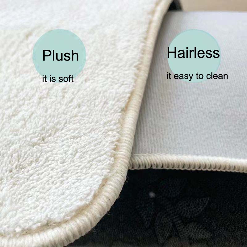 Racing Car Fluffy Tufted Carpet (White) - My Store