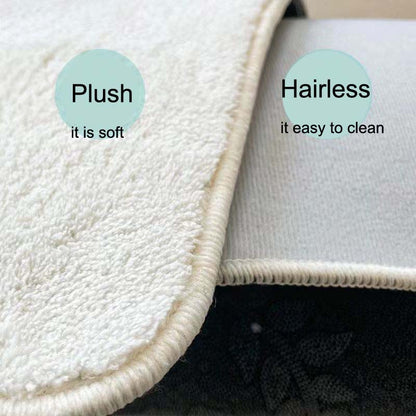 Racing Car Fluffy Tufted Carpet (White) - My Store