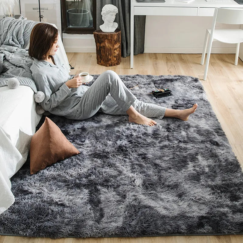 White Plain Plush Carpet