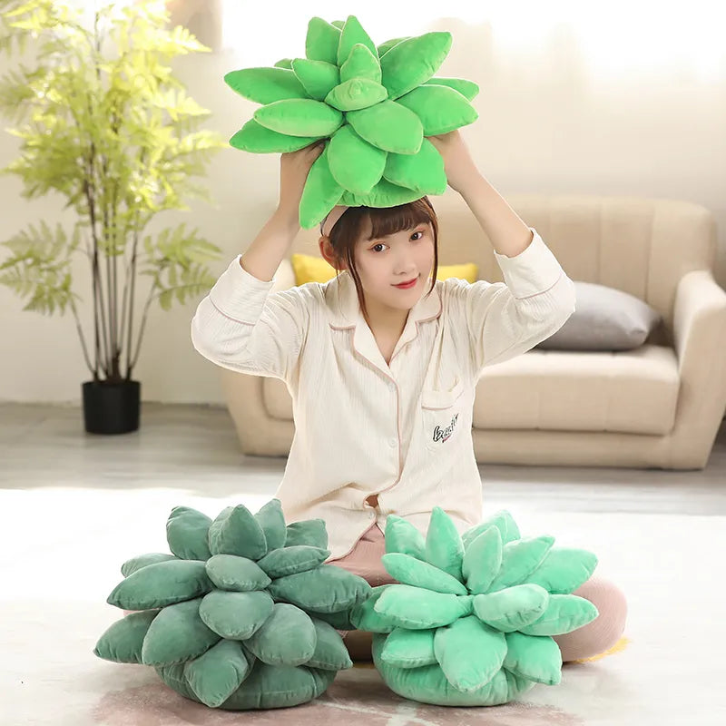 Succulent Plush Stuffed Pillow (Light Green) - My Store