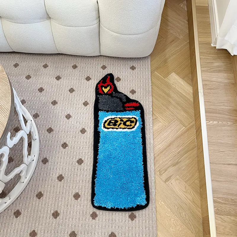 Blue Lighter Fluffy Tufted Carpet - My Store