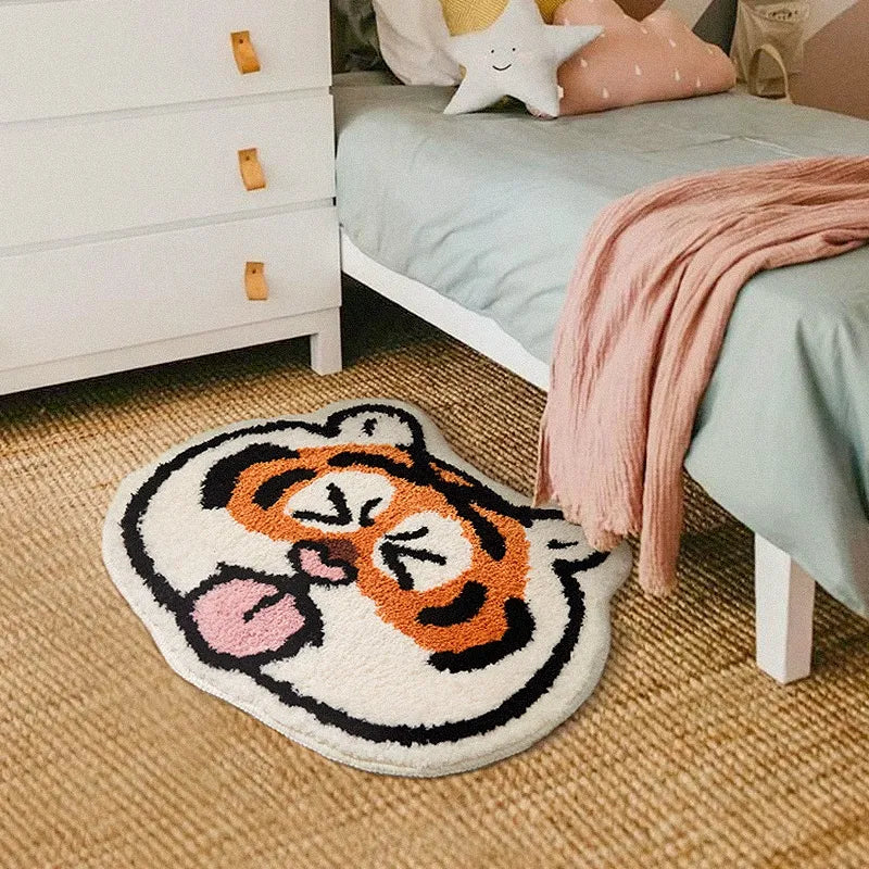 XD Tiger Face Thick Plush Rug - My Store