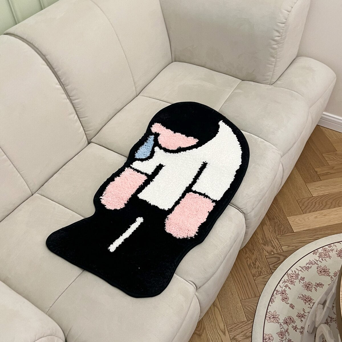 Depressed Man Fluffy Tufted Carpet - My Store