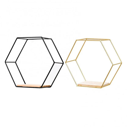 Black Hexagon Wall Shelf - My Store