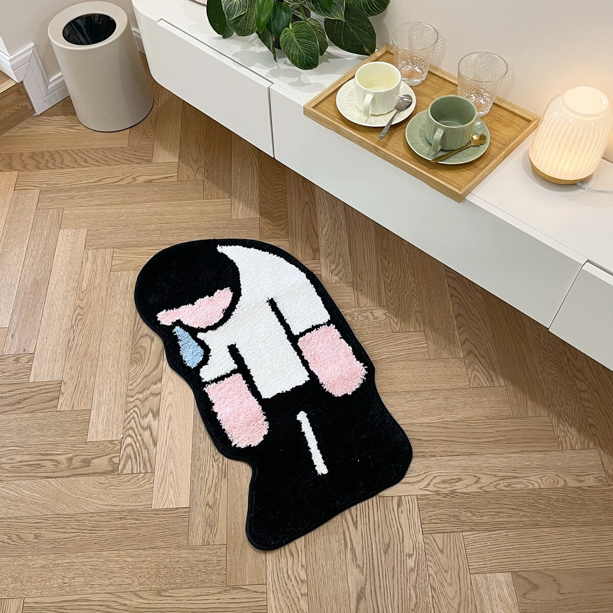 Depressed Man Fluffy Tufted Carpet - My Store