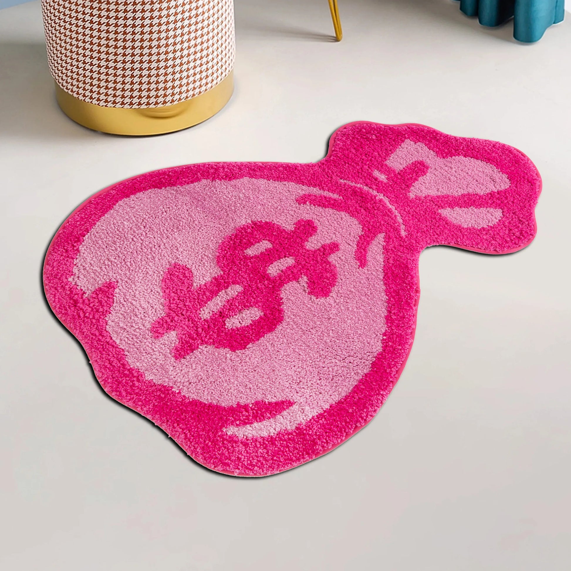 Money Bag Fluffy Tufted Carpet (Pink) - My Store