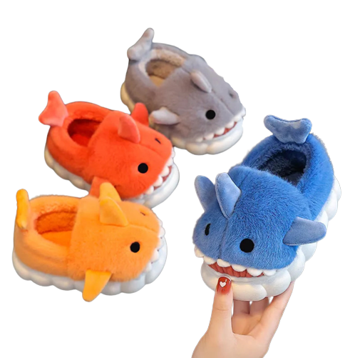 Shark Plush Slippers - My Store