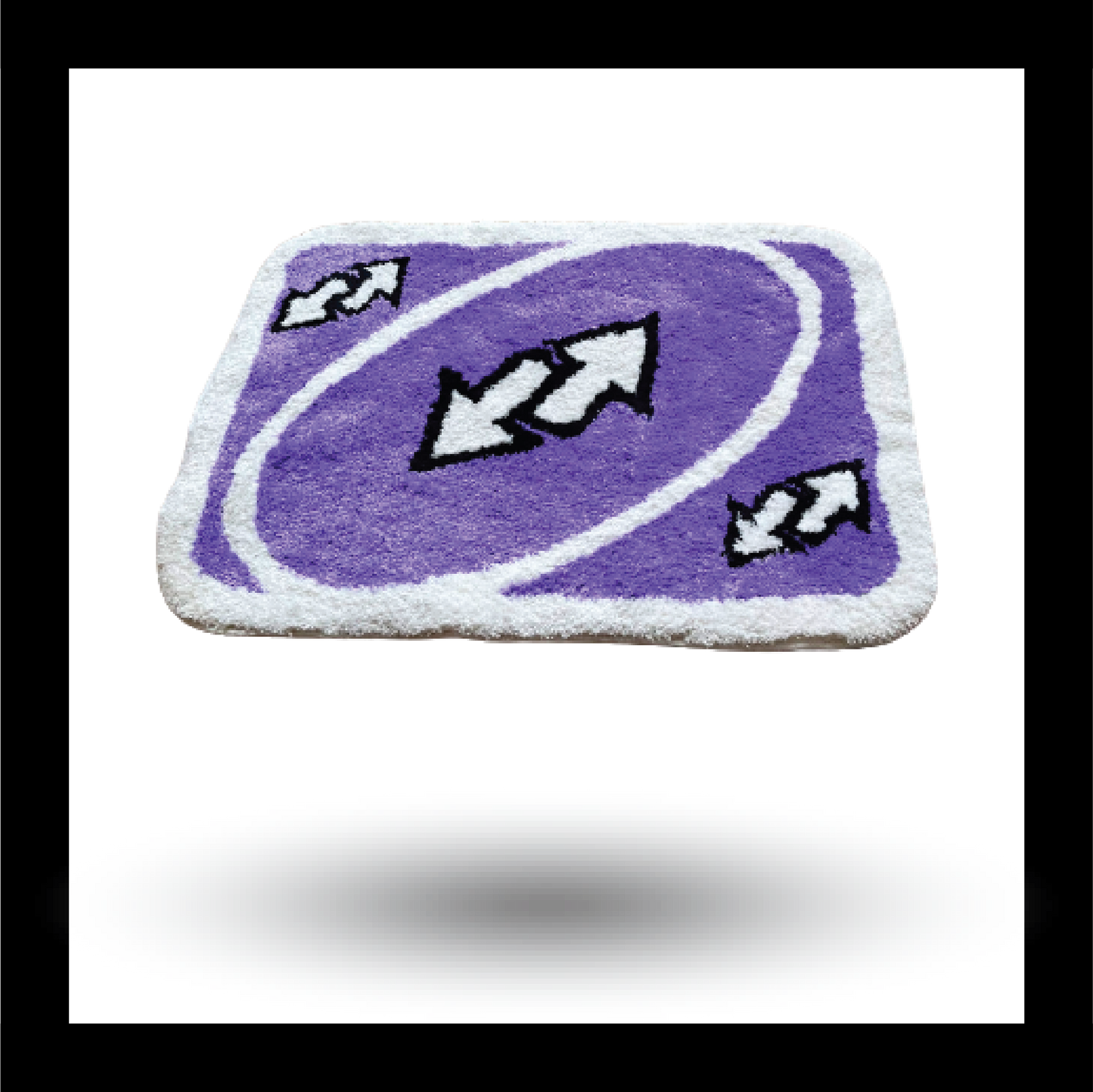 Uno Reverse Card Fluffy Tufted Carpet (Purple) - My Store