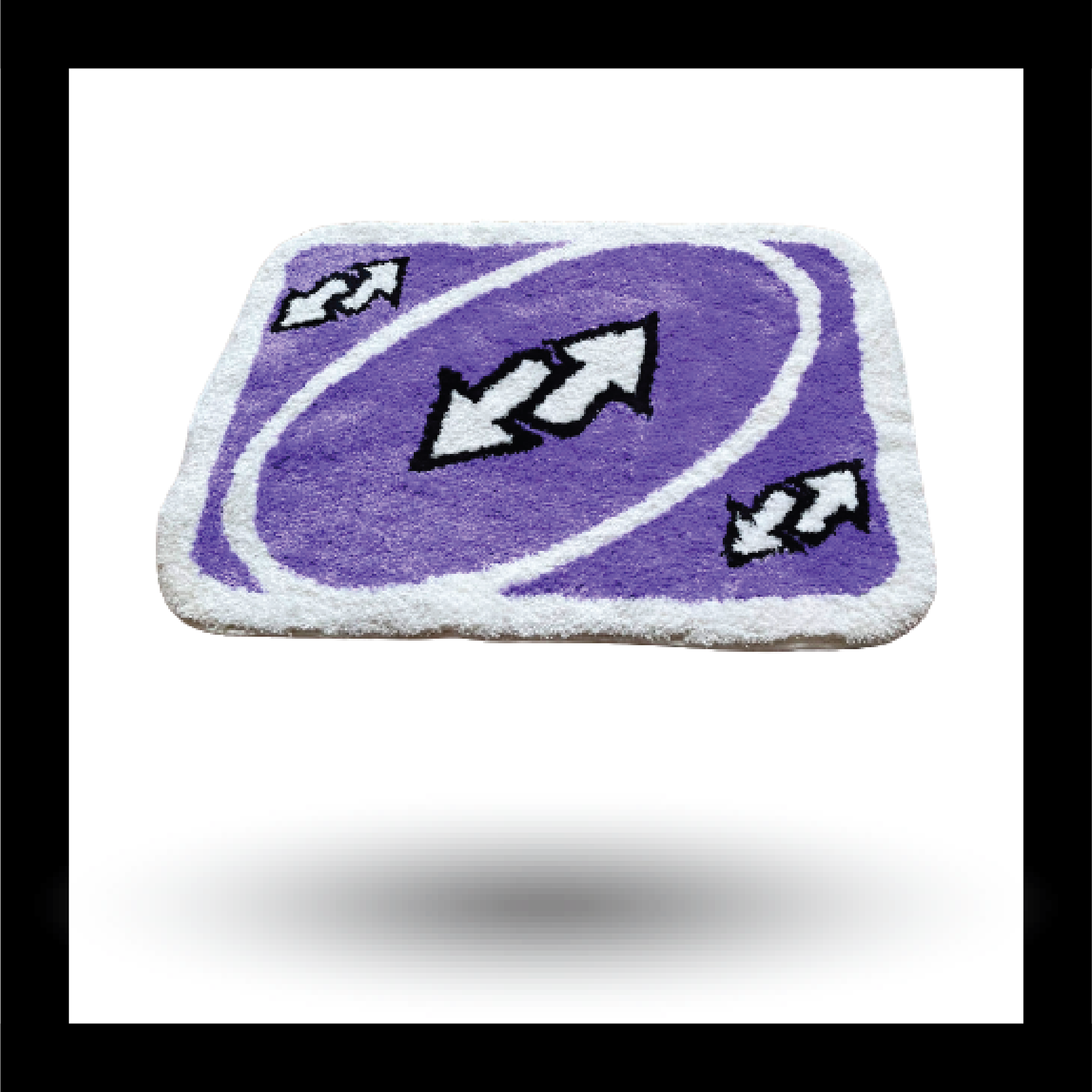 Uno Reverse Card Fluffy Tufted Carpet (Purple) - My Store