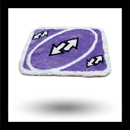Uno Reverse Card Fluffy Tufted Carpet (Purple) - My Store