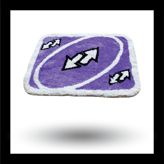 Uno Reverse Card Fluffy Tufted Carpet (Purple) - My Store