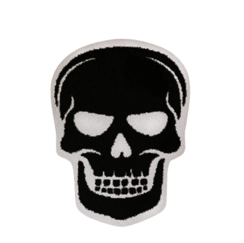 Skull Face Plush Tufted Carpet