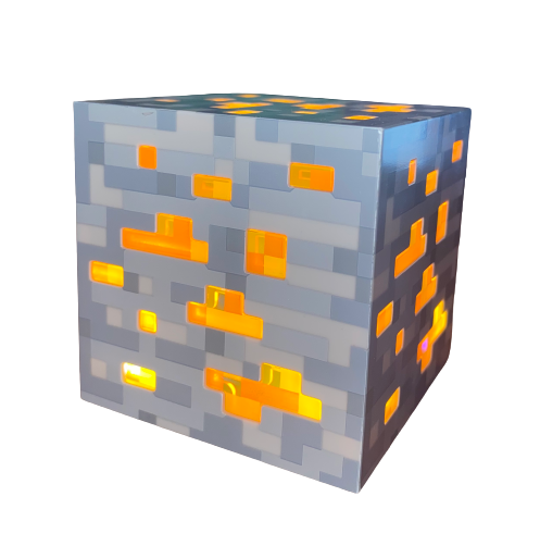 Orange Minecraft Ore LED Light - My Store