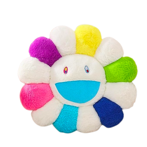 White Multicolored Takashi Murakami Smiling Flower - My Store